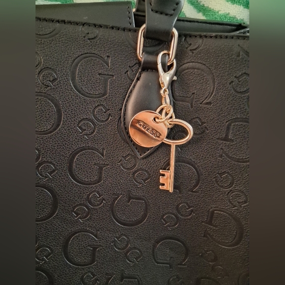 Guess Black Embossed Tote Bag - Picture 2 of 3